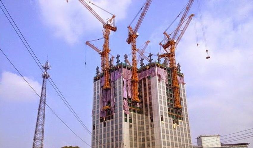 В Китае 57-этажный небоскреб построили за 19 дней