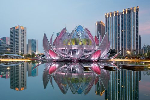 В Китае построен архитектурный парк «Лотос»