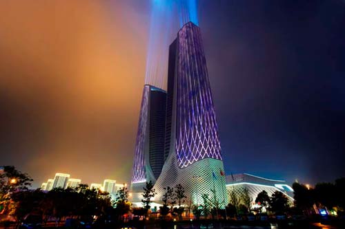 В китайских небоскребах применяют интеллектуальное освещение