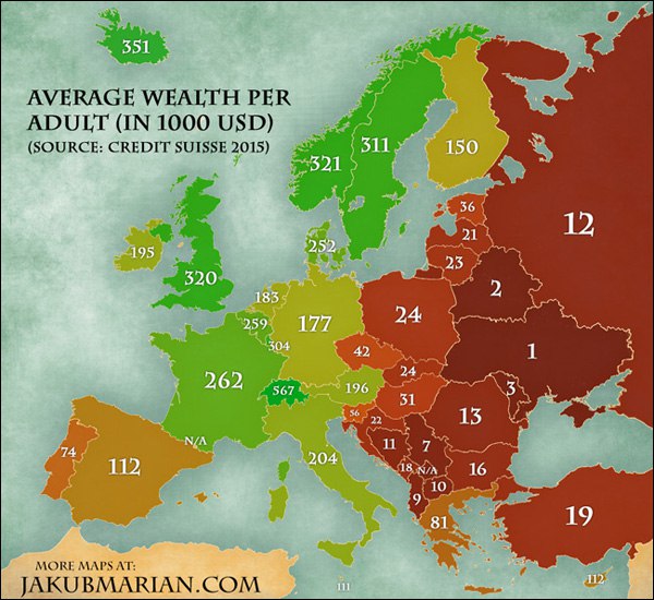 Украину назвали самой бедной страной в Европе